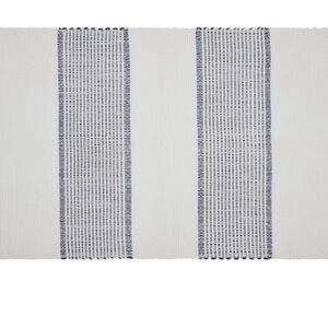 Indoor/Outdoor Striped Accent Rug, Blue and White, 24" x 38", by My Texas House
